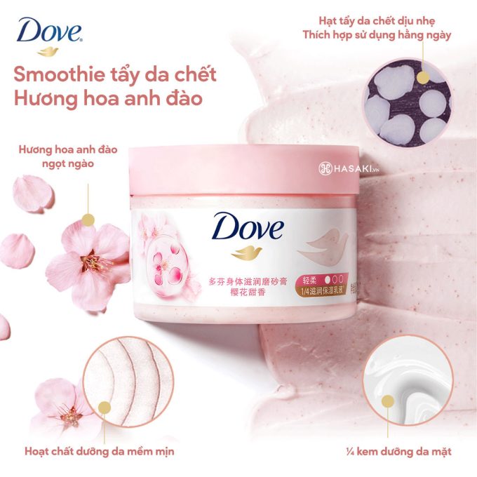 Tẩy Tế Bào Chết Dove 298g Bản Của Mỹ – Đủ Loại Mùi Hương, Hàng Chính Hãng