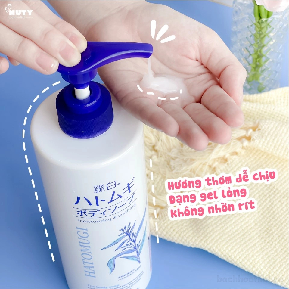 Sữa Tắm Hatomugi Moisturizing & Washing The Body Soap 800ml của Nhật