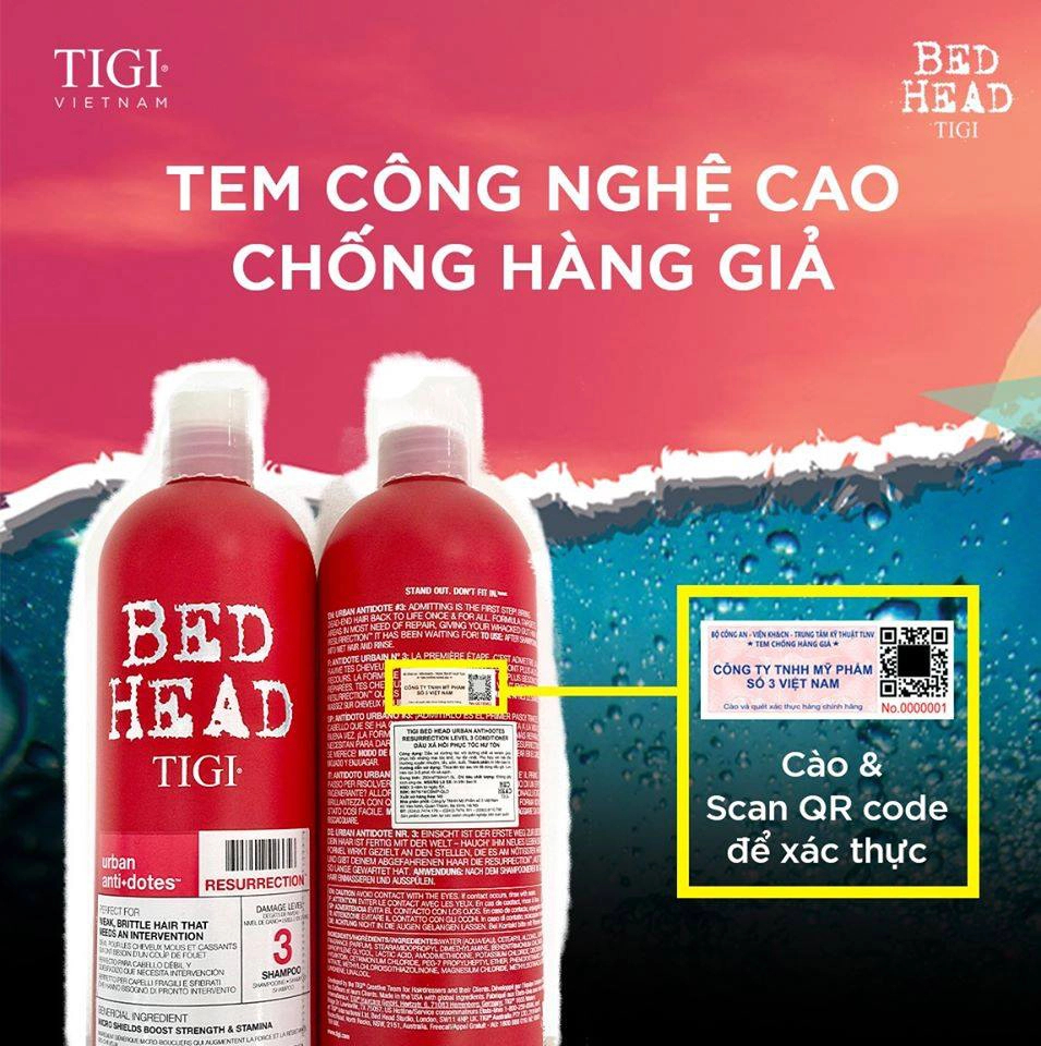 Bộ Dầu Gội – Xả Tigi Bed Head 750ml – Hàng Chuẩn Chính Hãng