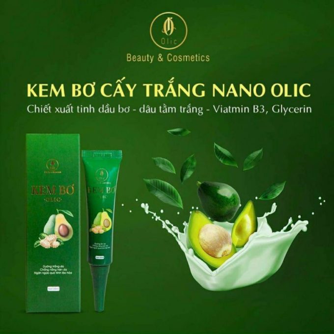 Kem Bơ Cấy Trắng Nano Olic – Kem Truyền Trắng, Dưỡng Da Căng Bóng – Hàng Chính Hãng