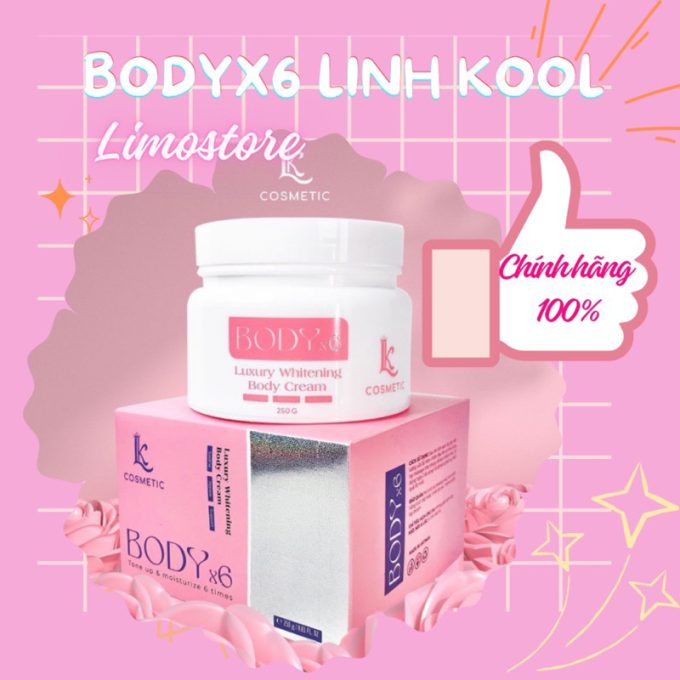 Kem Body Luxury X6 Linh Kool 250g – Dưỡng Trắng Da Chuyên Sâu, Chống Nắng – Hàng Chính Hãng