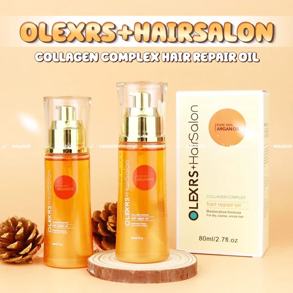 Tinh Dầu Dưỡng Tóc Olexrs Hair Salon Collagen Complex Phục Hồi Hư Tổn 80ml