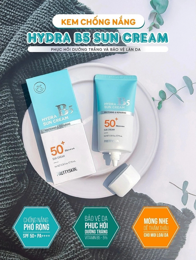 Kem Chống Nắng Pretty Skin Hydra B5 Sun Cream