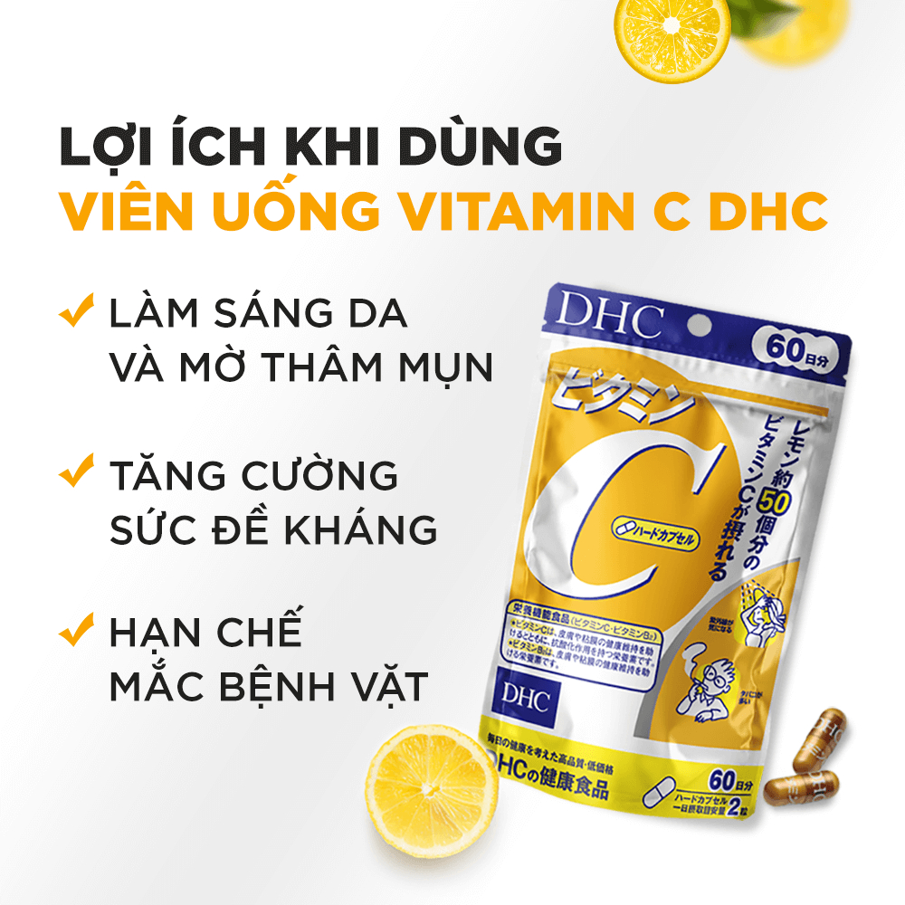 Viên Uống Trắng Da Vitamin C DHC Nhật Bản