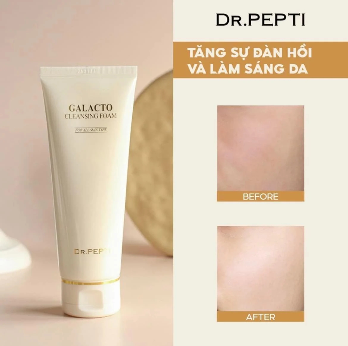 Sữa Rửa Mặt Dr Pepti Galacto Cleansing Foam 110ml – Hàng Chuẩn Chính Hãng