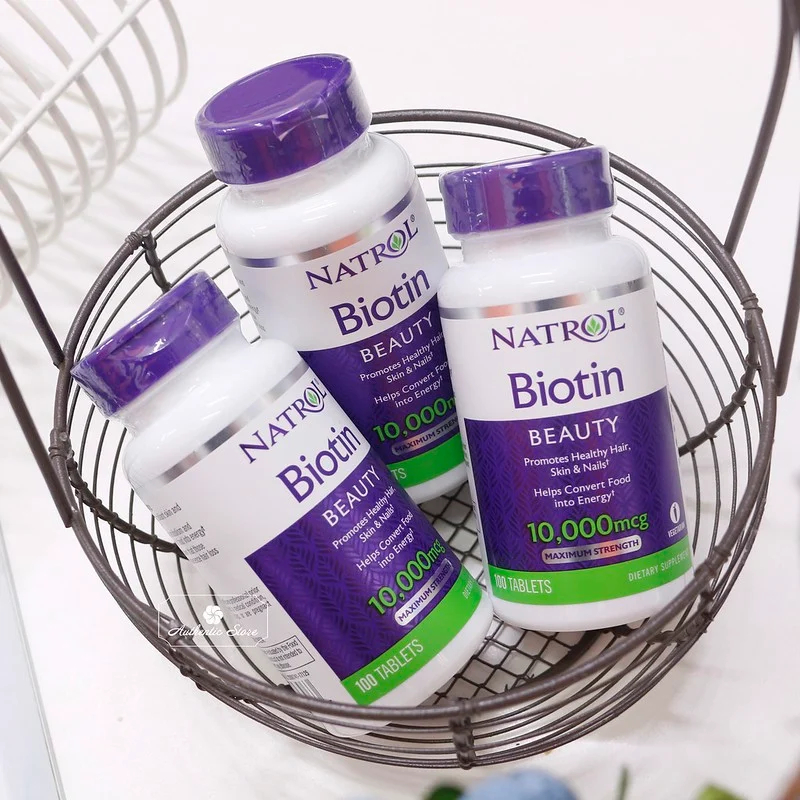 Viên Uống Hỗ Trợ Mọc Tóc Natrol Beauty Biotin 10000mcg Của Mỹ 100 Viên – Hàng Chính Hãng