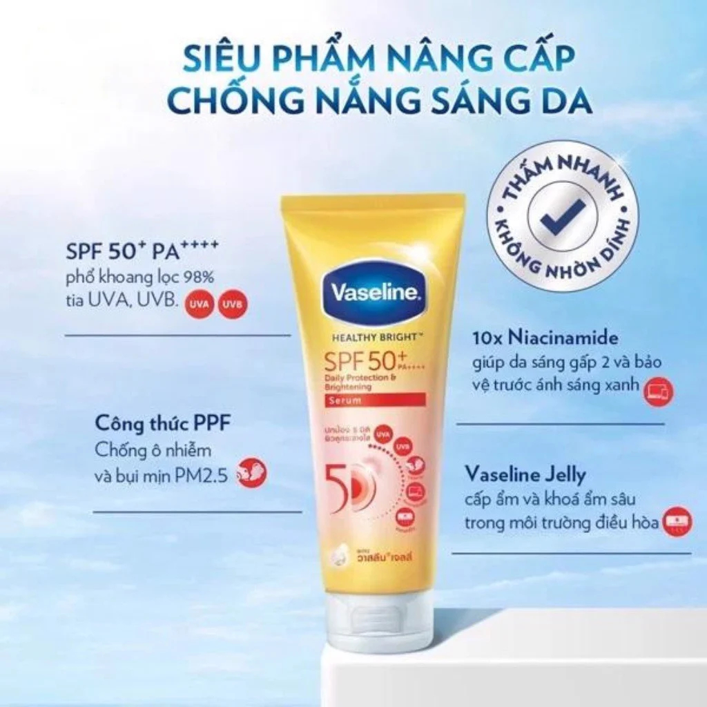 Dưỡng Thể Trắng Da Vaseline 50x SPF 50 PA++++ Thái Lan – Tuýp 300ml