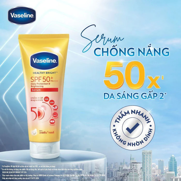 Dưỡng Thể Trắng Da Vaseline 50x SPF 50 PA++++ Thái Lan – Tuýp 300ml