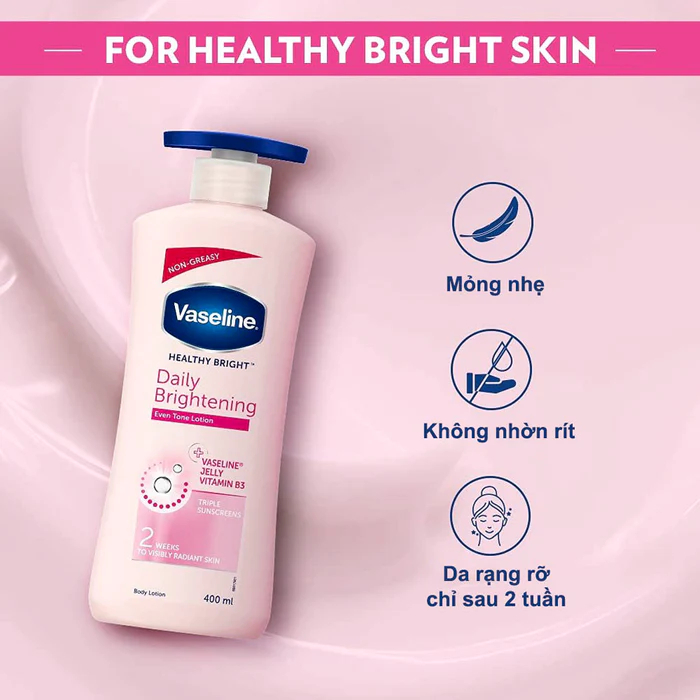 Dưỡng Thể Vaseline Healthy Bright Daily Brightening 725ml