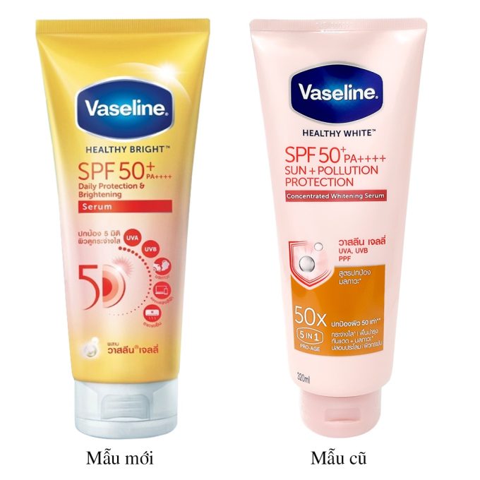 Dưỡng Thể Vaseline 50x mẫu cũ và mẫu mới