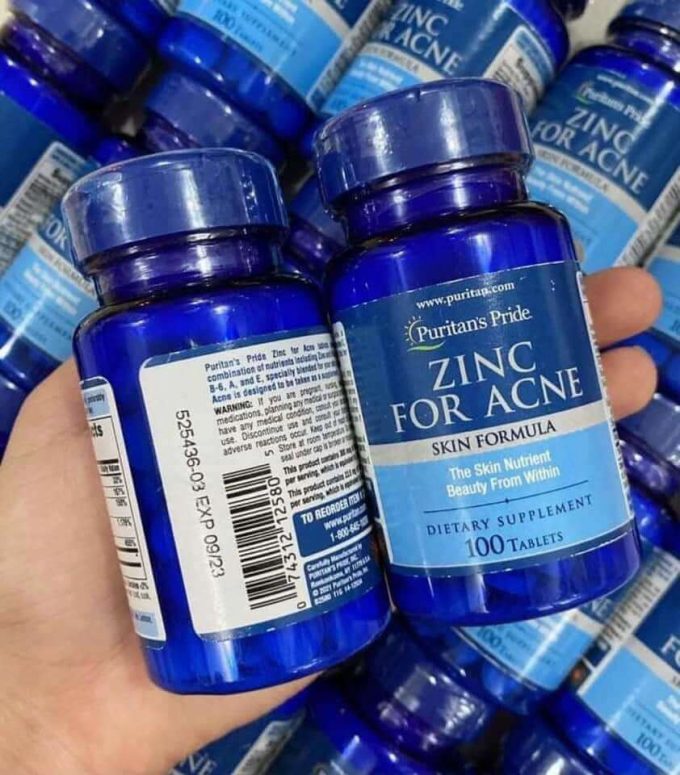 Cách phân biệt Viên Kẽm Trị Mụn Zinc For Acne giả và thật