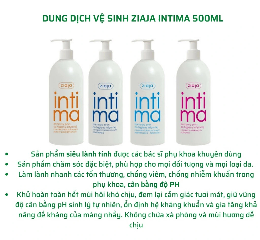 Dung Dịch Vệ Sinh Intima Ziaja – Chai 200 ml – Hàng Chính Hãng