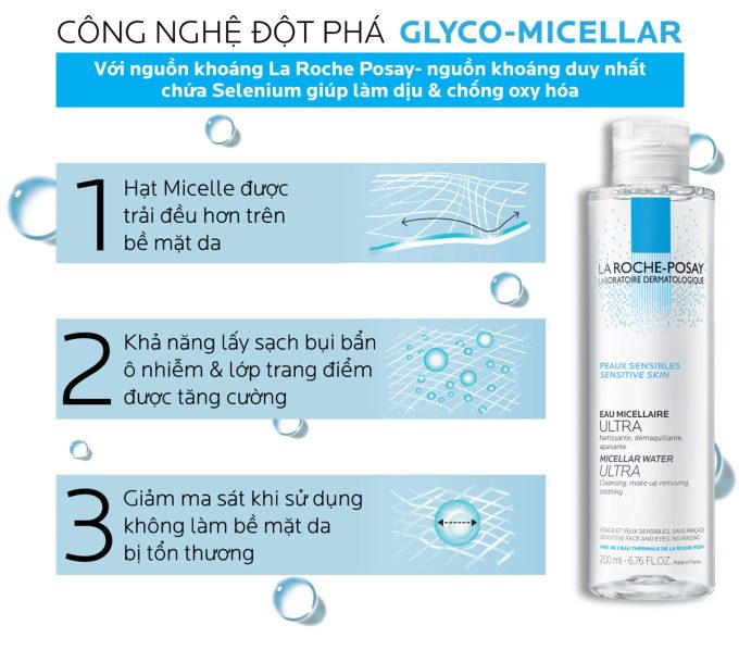 Nước Tẩy Trang La Roche Posay Da Dầu & Da Nhạy Cảm 400ml – Hàng Chuẩn Chính Hãng