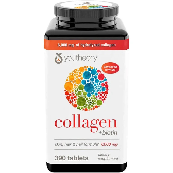 Viên Uống Bổ Sung Collagen Youtheory Plus Biotin Mỹ 390 Viên