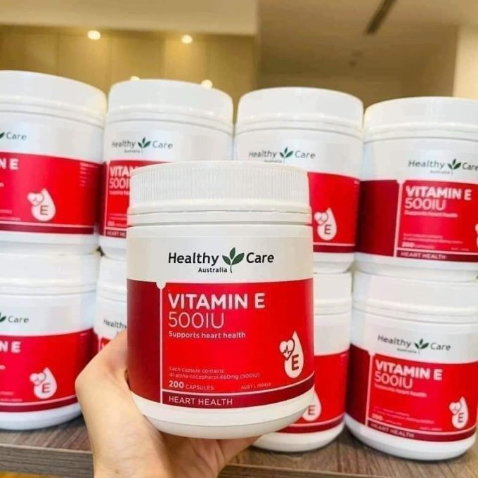 Vitamin E 500IU Healthy Care Hộp 200 Viên – Khỏe Dáng Đẹp Da