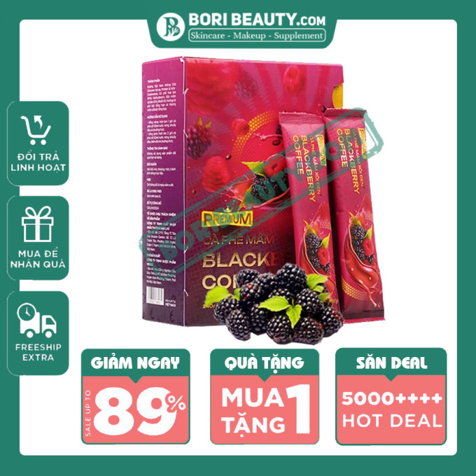 Cafe Giảm Cân Mâm Xôi Đen Blackberry Coffee – Hàng Chính Hãng Công Ty