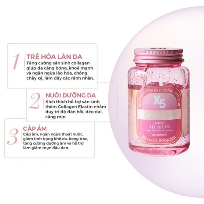 Tinh Chất Ủ Bóng X5 Ampoule Retinol 250ml Chính Hãng