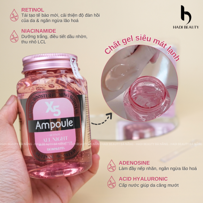 Tinh Chất Ủ Bóng X5 Ampoule Retinol 250ml Chính Hãng