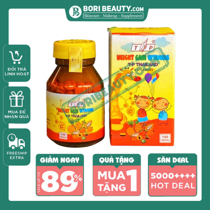 Vitamin Tăng Cân TP Thái Lan – Hộp 100 Viên, Chuẩn Thái Chính Hãng