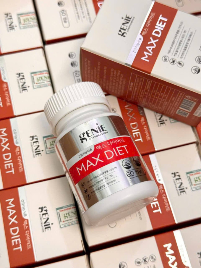 Giảm Cân Max Diet Genie Hộp 60 Viên – Chuyên Dành Cho Cơ Địa Chai Lỳ, Khó Giảm Ký