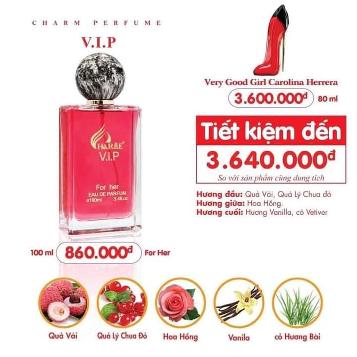 Nước Hoa Nữ Charme V.I.P 100ml | CHARME PERFUME