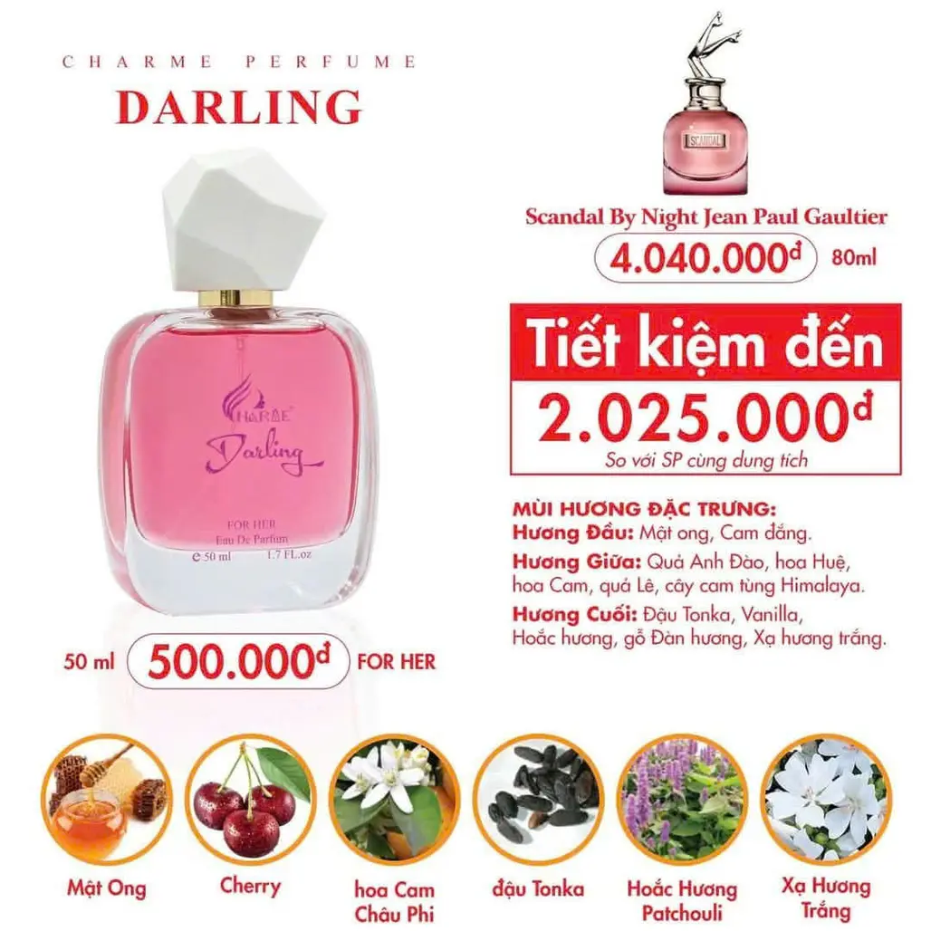 Nước Hoa Nữ Charme Darling 50ml EDP | Charme Perfume Chính Hãng