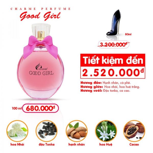 Nước Hoa Nữ Charme Good Girl 100ml EDP | Charme Perfume Chính Hãng