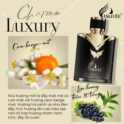 Nước Hoa Nam Charme Luxury 100ml Mẫu Mới – Charme Perfume Chính Hãng