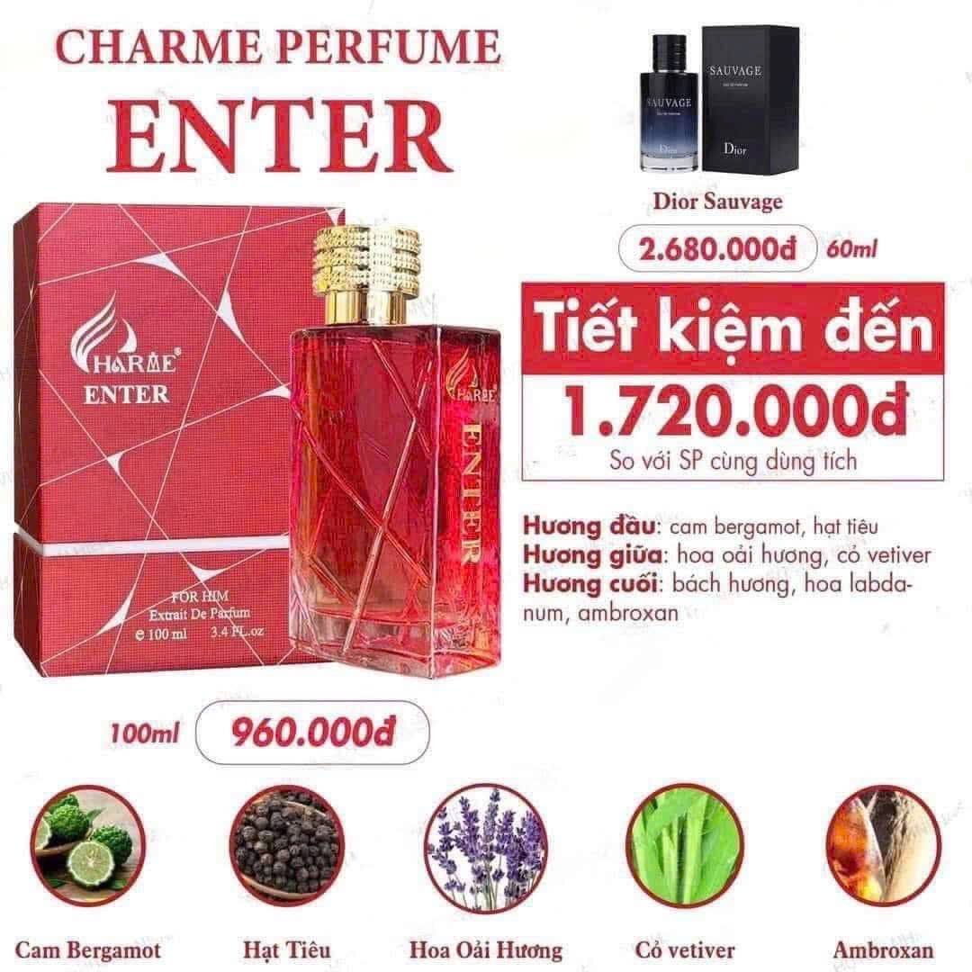 Nước Hoa Nam Charme Enter 100ml | Charme Perfume Chính Hãng