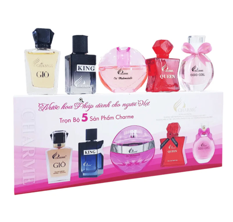 Set Nước Hoa Charme Mini (5 chai x 10ml) – Charme Perfume Chính Hãng