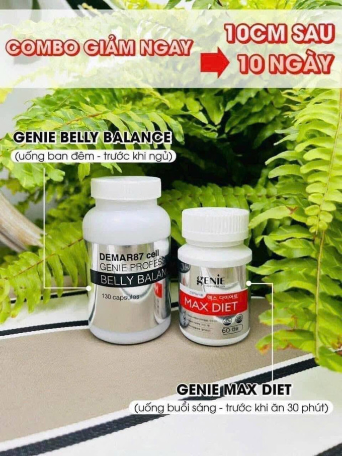 Giảm Mỡ Bụng Demar87 Cell Genie Belly Balance Hộp 130 Viên